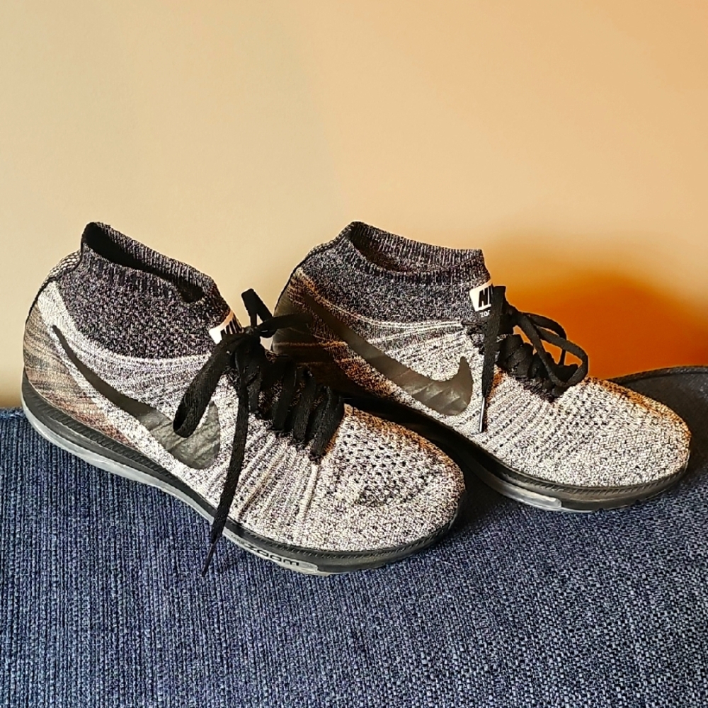 Nike Black and Gray High-Top Sneakers